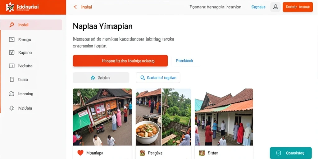 Tampilan awal yang menarik dengan desain modern.