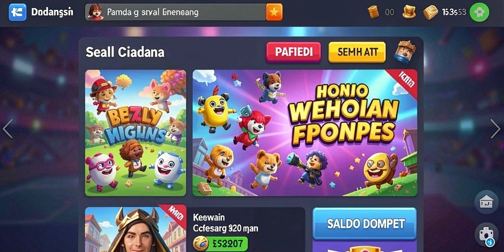 Screenshot menunjukkan aksi seru saat bermain.